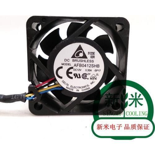 NEW DELTA 4015 4CM AFB0412SHB 12V 0.35A 4lines / 3lines double ball bearing control speed cooling fan