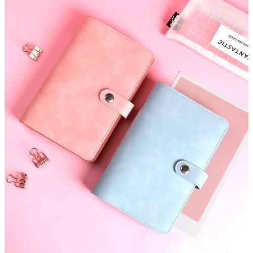 A6 Loose-leaf Book Clasp Handbook Loose-leaf Soft Leather Notebook and Journals A6 Binder Bullet Journal Leather Notebook Binder