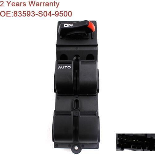 YAOPEI 83593-S04-9500 Power Window Switch Fit For Honda Civic CX EX HX LX Si 4 Door 96-2000