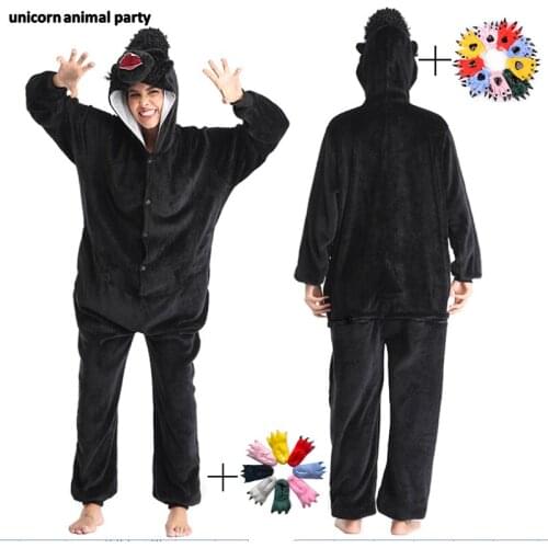Kigurumi Pyjamas Unisex Pajamas Cosplay Costume mastiff lion orangutans unicorn Onesie Sleepwear Homewear Party Clothing