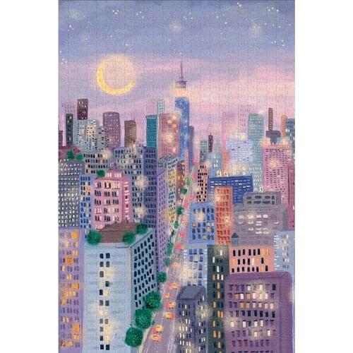 Birthday Gift Wooden Puzzle 1000 2000 Pieces Cartoon Anime Romantic Heavenly Street Market Wooden Toys Adult Childrens Puzzle