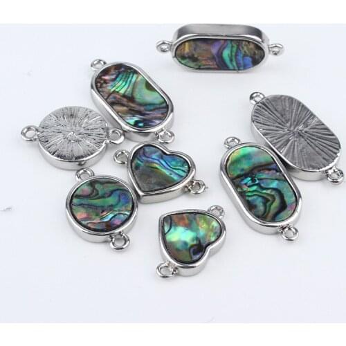 10pcs Bohemian Women Natural Mother of Pearl Abalone Shell Charm Pendant forUse Charm Jewelry Findings Making