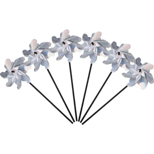 Bird Repellent Silver Laser Outdoor Reflective 6pcs For Garden Decoration Disperse The Windmill