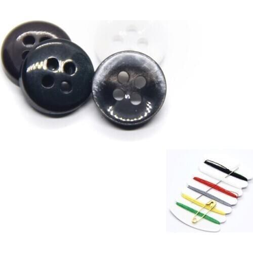 9/10/11mm Resin Shirt Decorative Buttons For Clothing Classic Knit 4 Holes Handmade Sewing Button DIY Accessories Wholesale