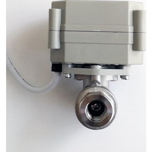 Tsai Fan Motor Control Valve AC/DC9V-24V 3 Wires TF8-S2-A Metal Gear 2 Port BSP/NPT 3/8'' Stainless Steel Electric Valve CE