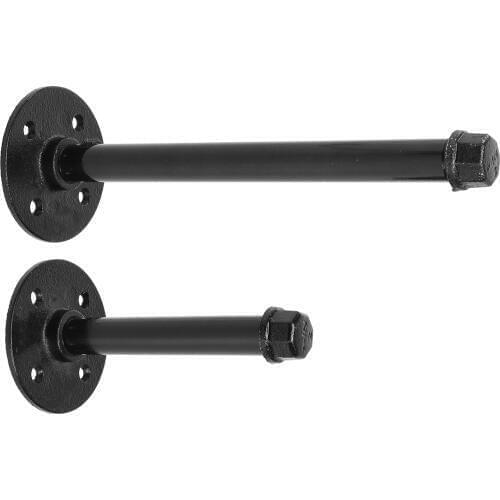 Retro Black Iron Industrial Pipe Shelf Bracket Mounting Bracket Holder Storage Holders Racks Home Decor