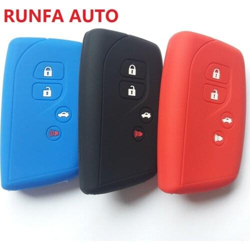 RUNFA AUTO Key FOB Shell Cover For Lexus Remote Holder LS460 LS600 HS250h Silicone Key Case 4 Button Keyless