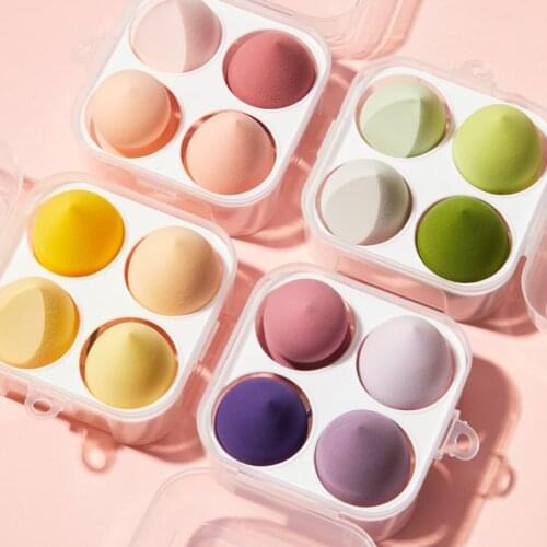 4pcs New Beauty Egg set Gourd Water Drop Puff Makeup Egg Cushion Cosmestic Sponge Puff Beauty Tool Set