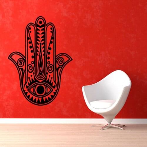 WJWY Hamsa Hand Wall Stickers Mandalas Removable Vinyl Art Sticker Wall Decals Home Decor Living Room Bedroom Decorations
