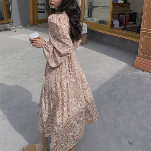 Mozuleva New 2021 Women Spring Summer Dresses with Flowers Floral Fashionable Korean Style Vintage Oversize Long Dress