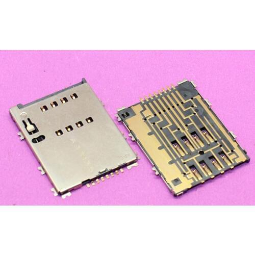 YuXi 1pcs Sim Card socket adapter for samsung B9120 P5100 W899 P6800 W999 P7500 S5750 I8530 P7100 memory card tray replacement