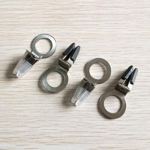 10-100pcs Auto Air Conditioner Air Outlet Perfume Clip four paws White Stainless Steel Perfume Glass Bottle Fittings Clip