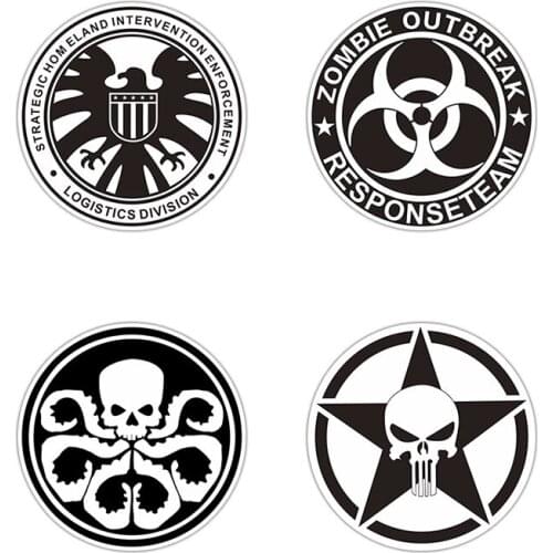 2Pcs Black 3D PUNISHER Skull BLOOD Vinyl Car Body Decals Stickers Motorcycles Decoration