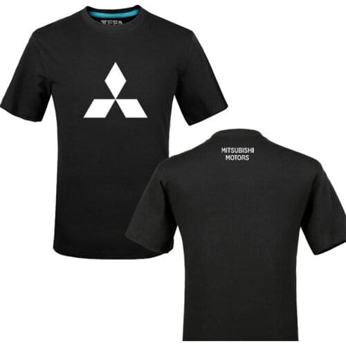 2021 Funny Mitsubishi Logo 100% Cotton Printing T-shirt Unisex Summer Casual T Shirt Tees Shirt