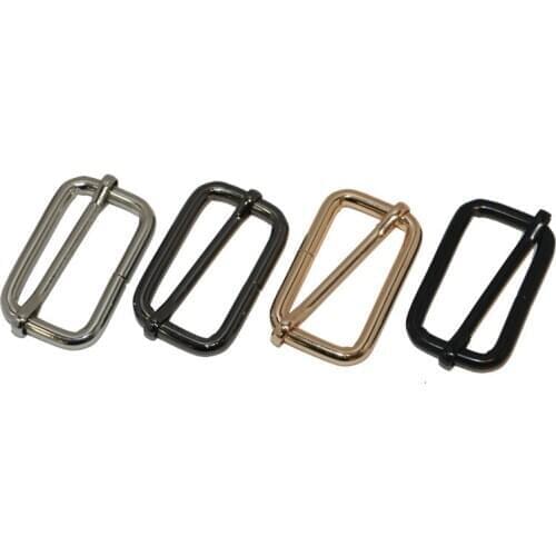 38mm Metal Heavy Duty Tri-glide Pin Buckle Slider Shoulder Leather Bag Strap Belt Web Rectangle Adjust Loop D Ring