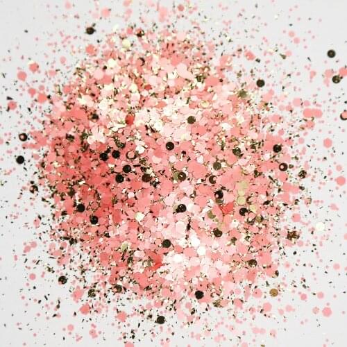 50g/bag Mermaid Nail Glitter Flakes AB Colors 2 Side Colors Gold Bottom Nail Chunky Round Mix Hexagon Sparkle Loose Glitter BZY5