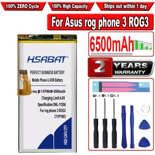 HSABAT 6500mAh C11P1903 Battery for ASUS rog phone 3 ROG3