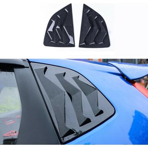 Car Side Vent Window Louver Shutter Covers Trim Rear Window Louvers Scoop Cover For Honda Fit Jazz 2014 2015 2016 2017 2018 2019