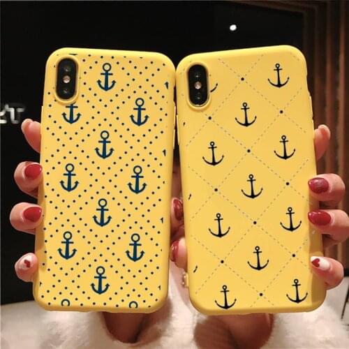 Cartoon Sailor Anchor Phone Case For IPhone 12 Mini 12 PRO Max 11 Pro XS MAX 8 7 6 6S Plus X XR Cover
