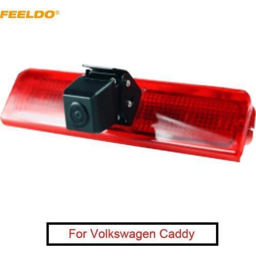FEELDO Car Brake Light Backup Camera Bulit-In LED For Volkswagen Caddy 03-15 Reverse Rearview Camera #MX1882