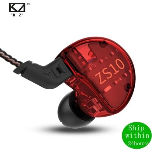 KZ ZS10 4BA+1DD Hybrid In Ear Earphone HIFI Running Sport Earphones Earplug Headset Earbud for ZS3 ZSN Pro S1 S2 ZS10 pro