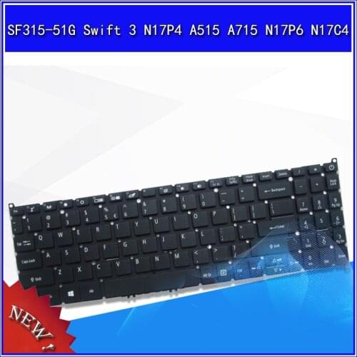 Laptop Keyboard For ACER SF315-51G Swift 3 N17P4 A515 A715 N17P6 N17C4 Notebook Replace Keyboard