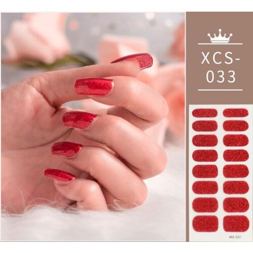 Red Shiny Twinkle Self Adhesive Posts/1 Sheet Women Sex Appeal Manicure Decoration Self Adhesive Nail Sticker Nail Decoration