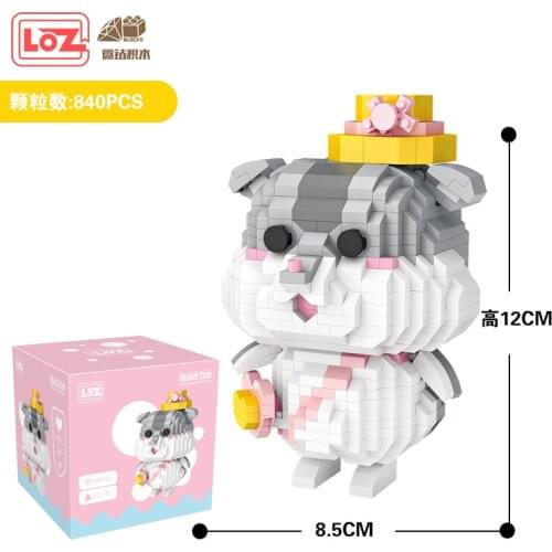 Loz New Hamster Diamond Blocks Anime Action Figures Micro Bricks Building Blocks Toys for Children Educational Creator 9235
