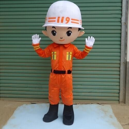 Fireman Mascot Costume Fancy Dress cosplay theme mascotte carnival costume Cartoon Character Costumes Mascot New Arrival