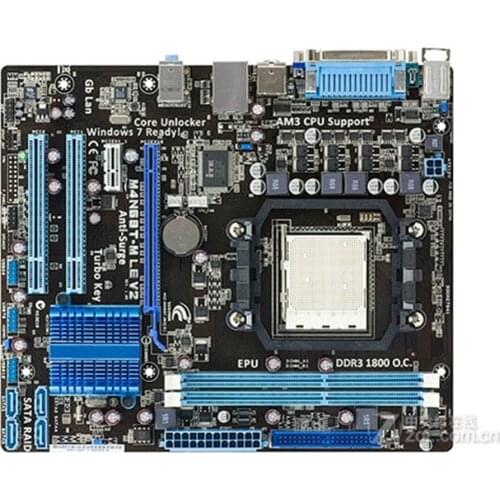 For Asus M4N68T-M LE V2 Desktop Motherboard 630A Socket AM3 For Phenom II Athlon II Sempron 100 DDR3 16G Original Used Mainboard