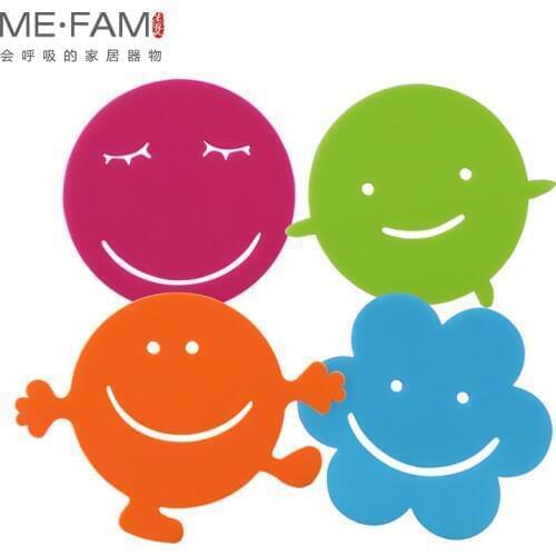 ME.FAM Cute Fashion Silicone Coffee Cup Mat Non Slip Mug Pad Heat Resistance Coasters Cafe Office Supplies Home Decor Accessory