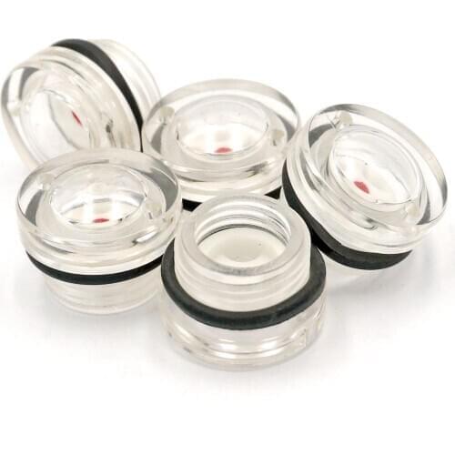 LOT 10 M16 x 1.5mm Metric male Plastic Oil Level Sight Glass Window round Head for air compressor Gearbox