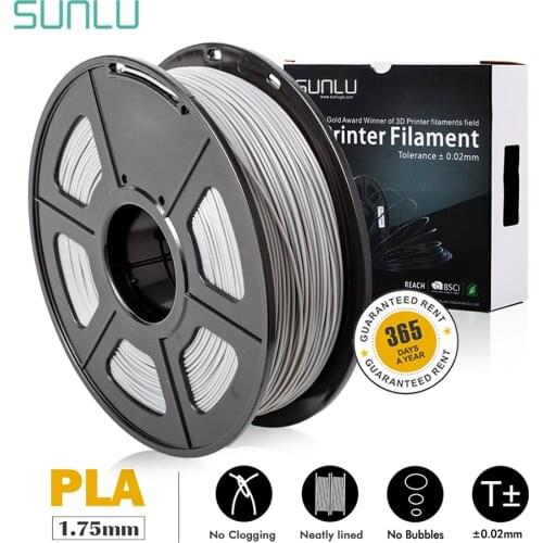 SUNLU 1.75mm PLA Filament 1kg Plastic PLA Filament For 3D Printer Eco-friendly 3d Printing Material Fast Shipping