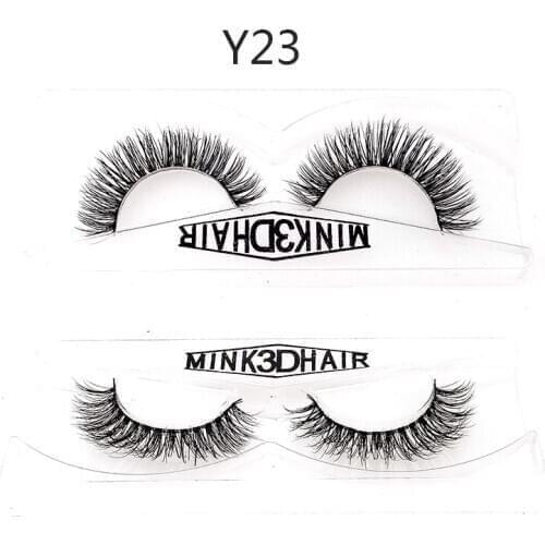 NEW HBZGTLAD 3D Mink Hair False Eyelashes Wispy Cross Eye Lashes Fluffy Handmade Extension Mink Eyelashes