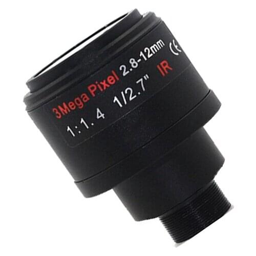 Varifocal Lens 3.0Megapixel Fixed Iris M12 HD 2.8-12mm IR Filter Lens for action cameras F1.4 manual focus zoom with 650nm