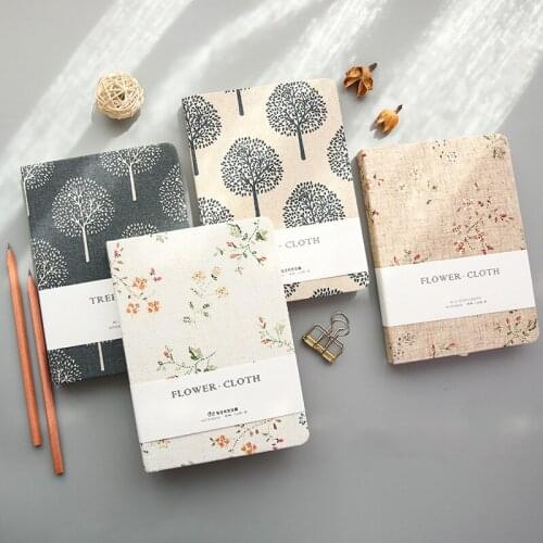 Creative Notebook Stationery Handbook Cloth Cover A5 Blank Horizontal Line Paper Notebook Personal Diary Planner Agenda Journal