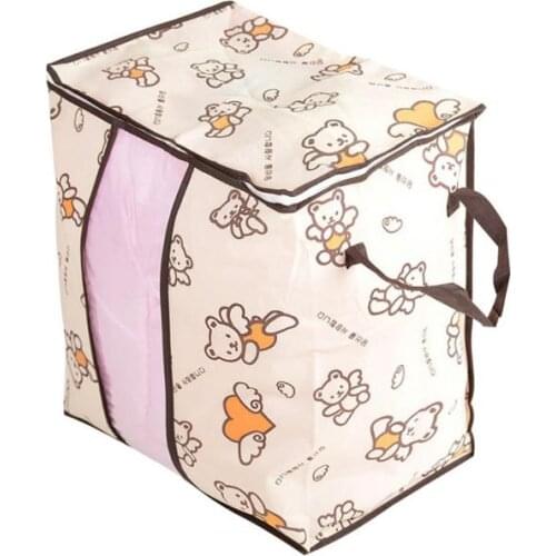 Portable Clothes Storage Bag Family Save Space Organizer Bed Under Closet Storage Box for Pillow Garment Bag Shoe 60XX