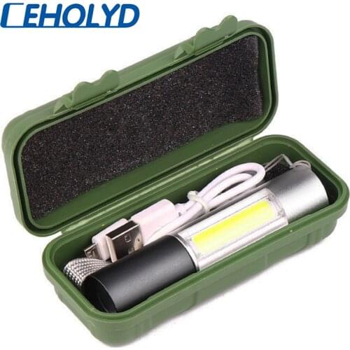 Q5 Mini LED Flashlight Penlight 1000LM Waterproof Torch 3 Modes Zoomable Adjustable Focus Lantern Portable Light Bulbs