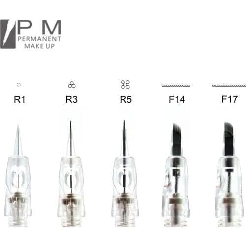 R1 R3 R5 F14 F17 Semi Permanent Makeup PMU Cartridge Natural Lip PM Electric Tattoo Pen Tattoo Micro Needles Micropigmentacion