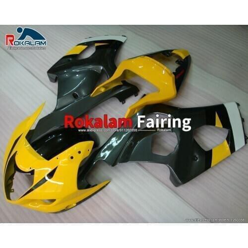Shells For Suzuki GSXR1000 K3 2004 GSX R1000 K 3 2003 Motorbike Yellow Black Fairing Kits (Injection Molding)