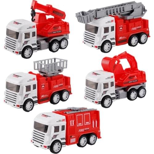 Adjustable Fire Truck Model Car Inertia 1/22 Scale Construction Loading Dumper Engineering Vehicles Carrier Truck Gifts Boy Toys