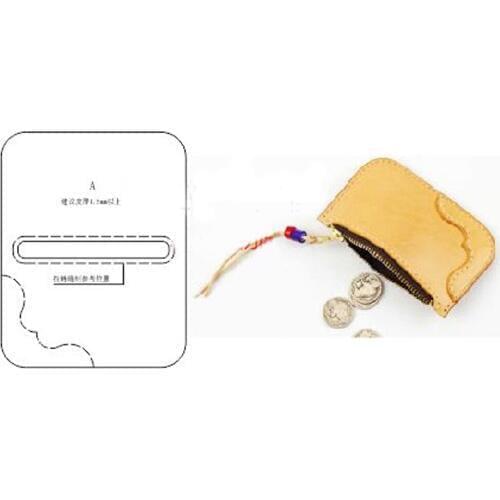 100*70cm leather craft template zipper coin bag with corner design die cutting knife mould hand punch tool set deri el aletleri
