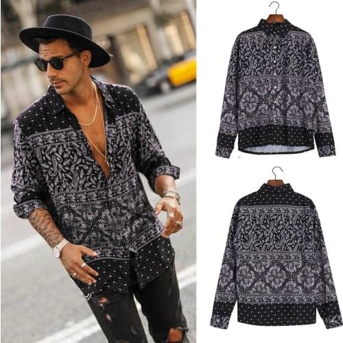 New Mens Autumn Fashion Shirt Casual Long Sleeve Beach Top Loose Casual Shirt Blouse High Quality Comfy Daily Shirt Dropshipping