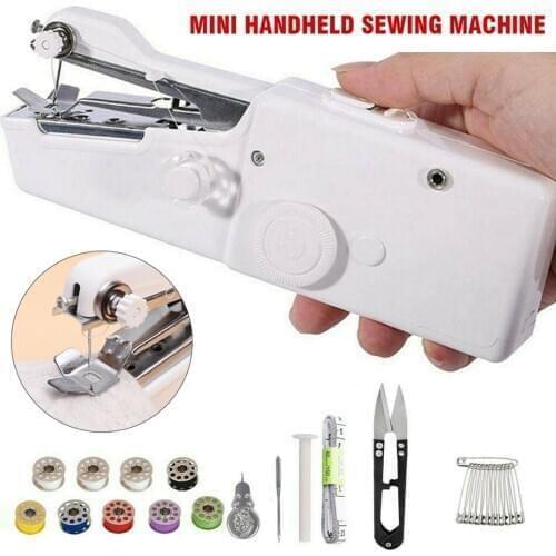 Hand Held Sewing Machine Cordless Household Electric Mini Sewing Machine Electric Stitch Needlework Set for DIY Clothes Stitchin