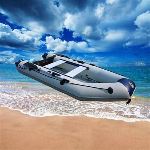 Solarmarine 9 Person 400 CM Aluminium Deck Bottom Inflatable PVC Rescue Boat Water Rescue Boat 0.9 MM Thickened Assault Kayak
