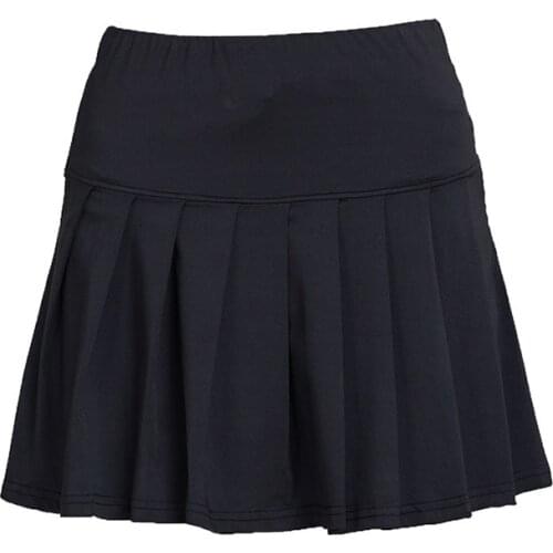 Sports Culottes Loose Plus Size Skirt Badminton Tennis Skirt Fake Two Solid Color High Waist Pleated Skort Lengthened