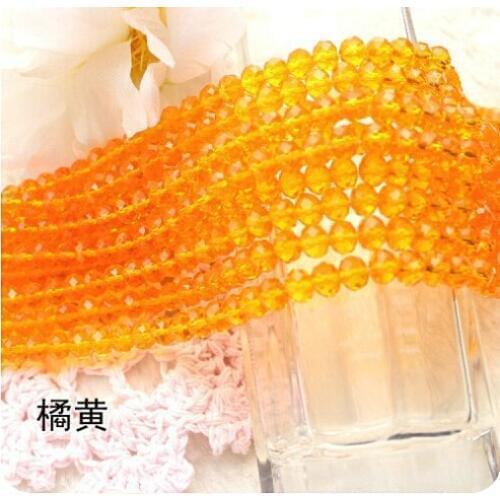 Wedding Hanging Decoration DIY Beads ,Orange Colour Crystal Glass Rondelle Beads 10mm 720pcs/bag