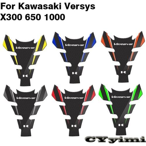 For Kawasaki Versys X300 650 1000 3D Reflective Three-dimensional Protective Sticker Decal Tank Pad Protector Decal