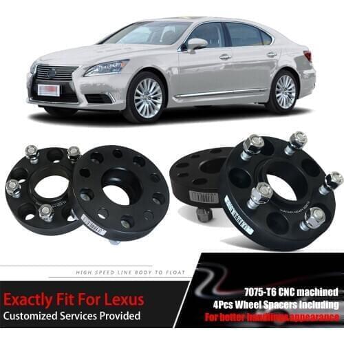 Teeze 4pcs 5X120 60.1CB 25mm Thick Hubcenteric Black Color Wheel Spacer Adapters For Lexus LS 2007