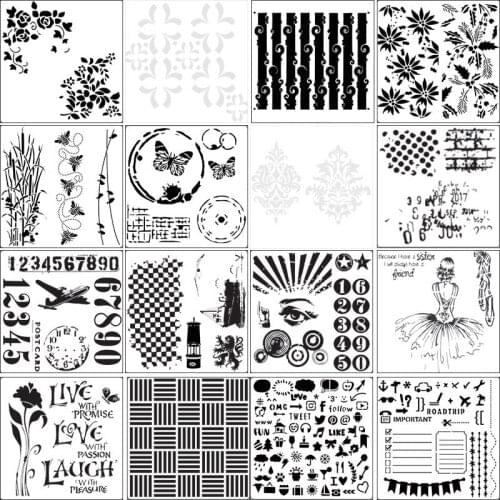 Scrapbooking Pre Drawing Ruler Masking Spray Painting Template Hollow Stencils Scrapbooking Stamping Embossing Wall Template